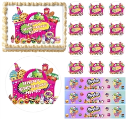 Shopkins Cake Strips Edible Cake Topper